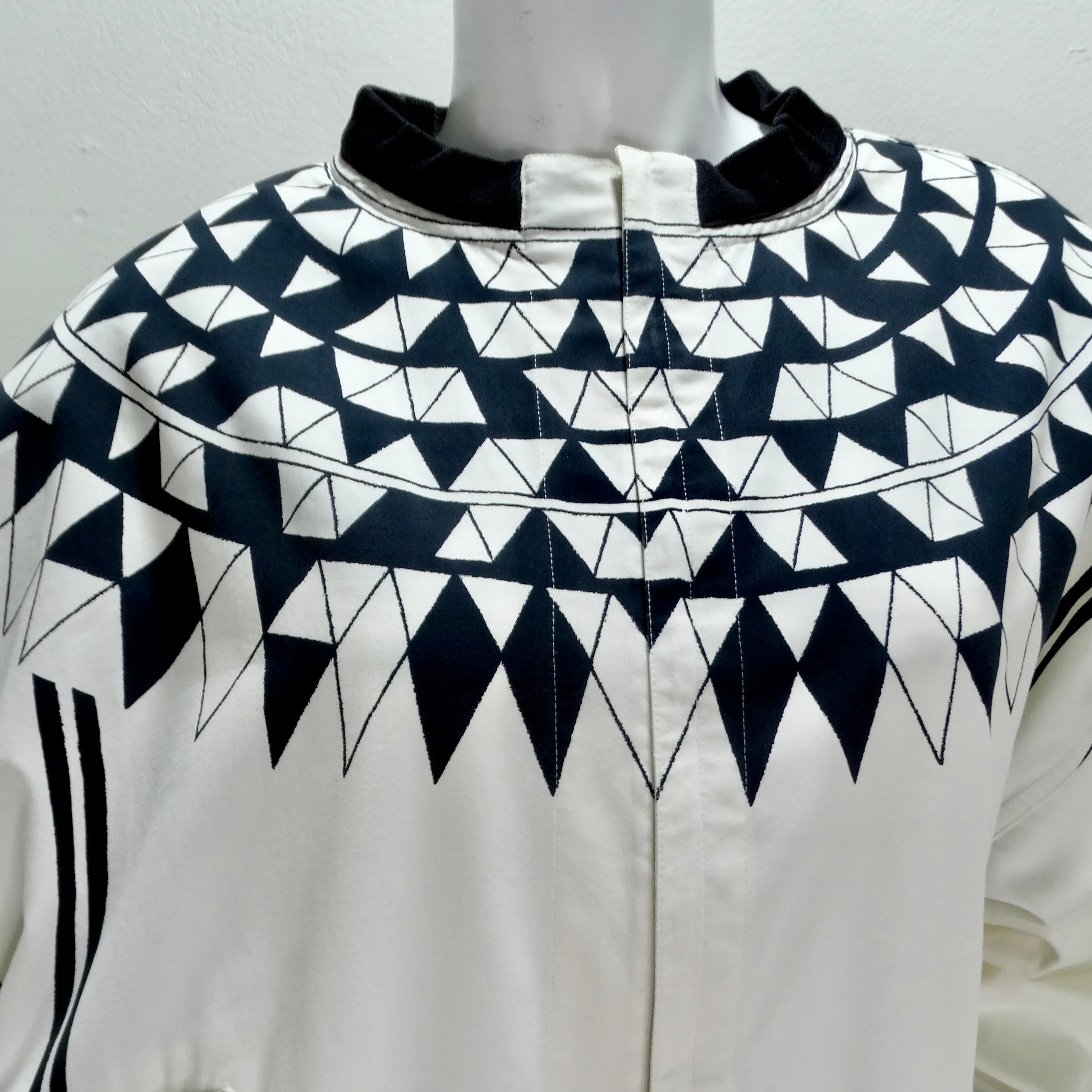Gianni Versace 1980s Black & White Bomber Jacket