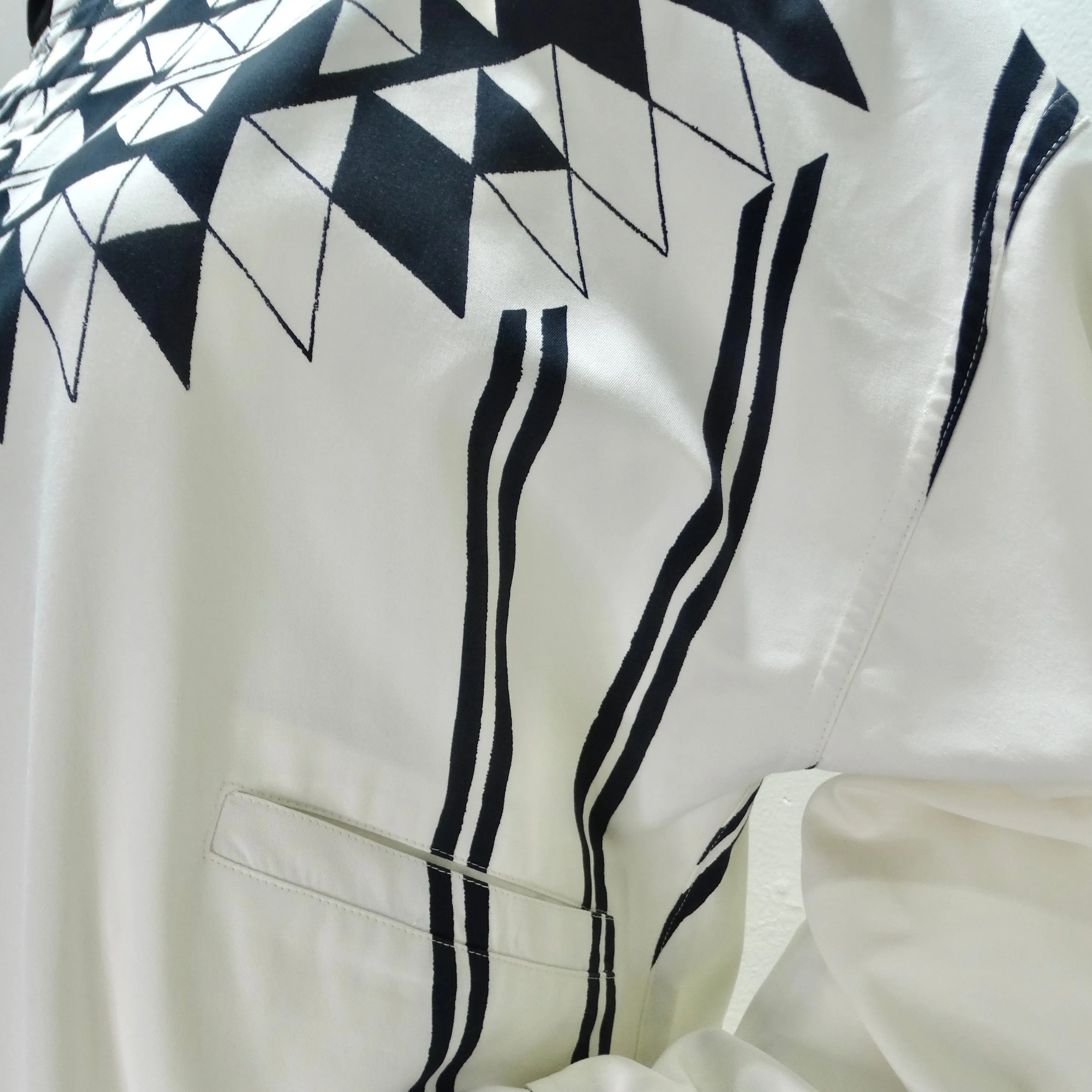 Gianni Versace 1980s Black & White Bomber Jacket