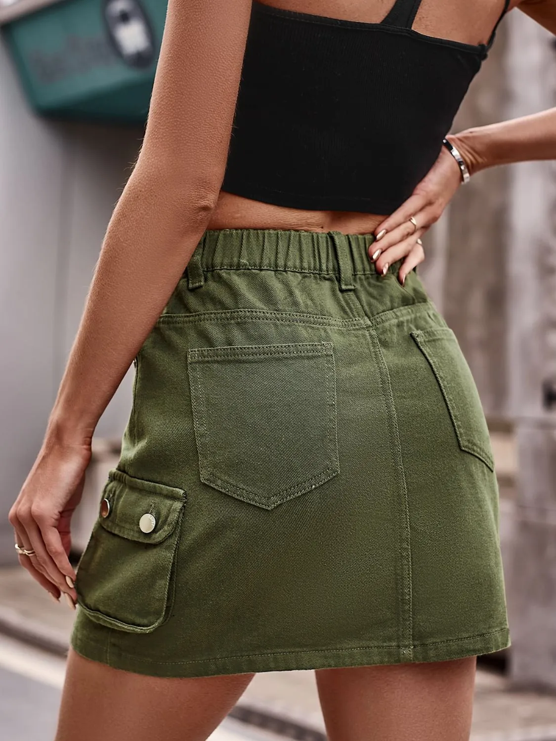 Graceful Tenacity Pocketed Mini Skirt