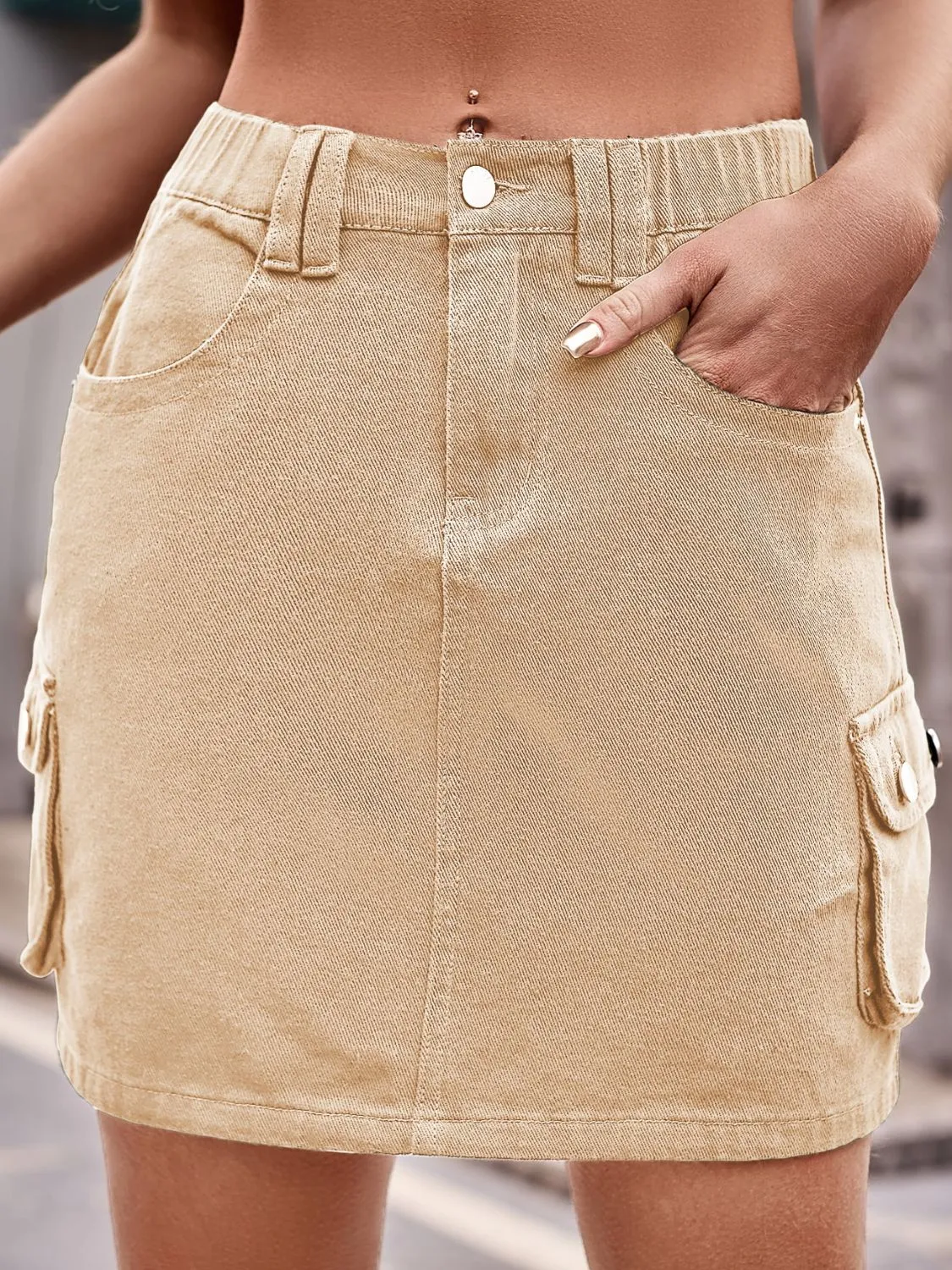 Graceful Tenacity Pocketed Mini Skirt