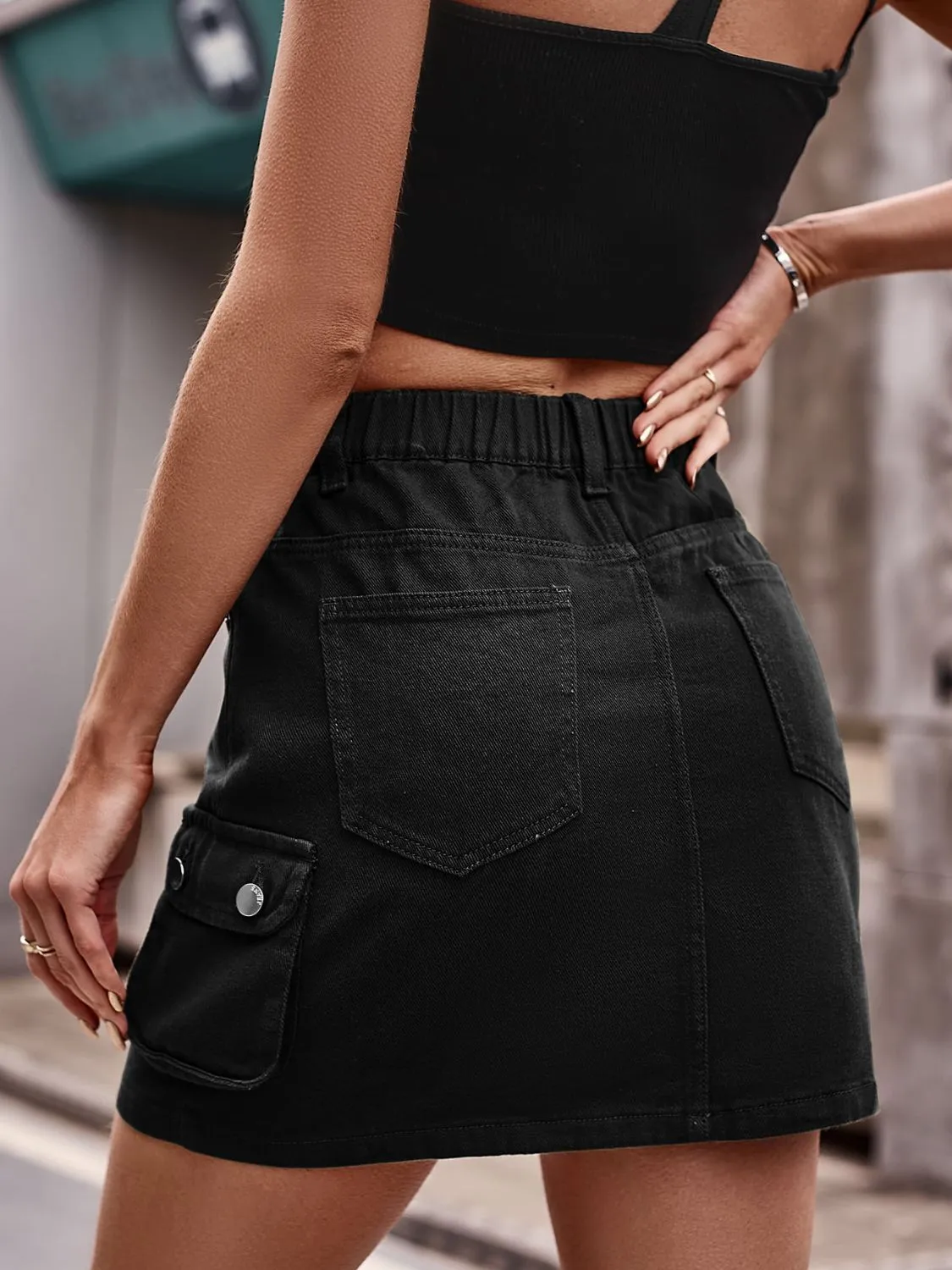 Graceful Tenacity Pocketed Mini Skirt