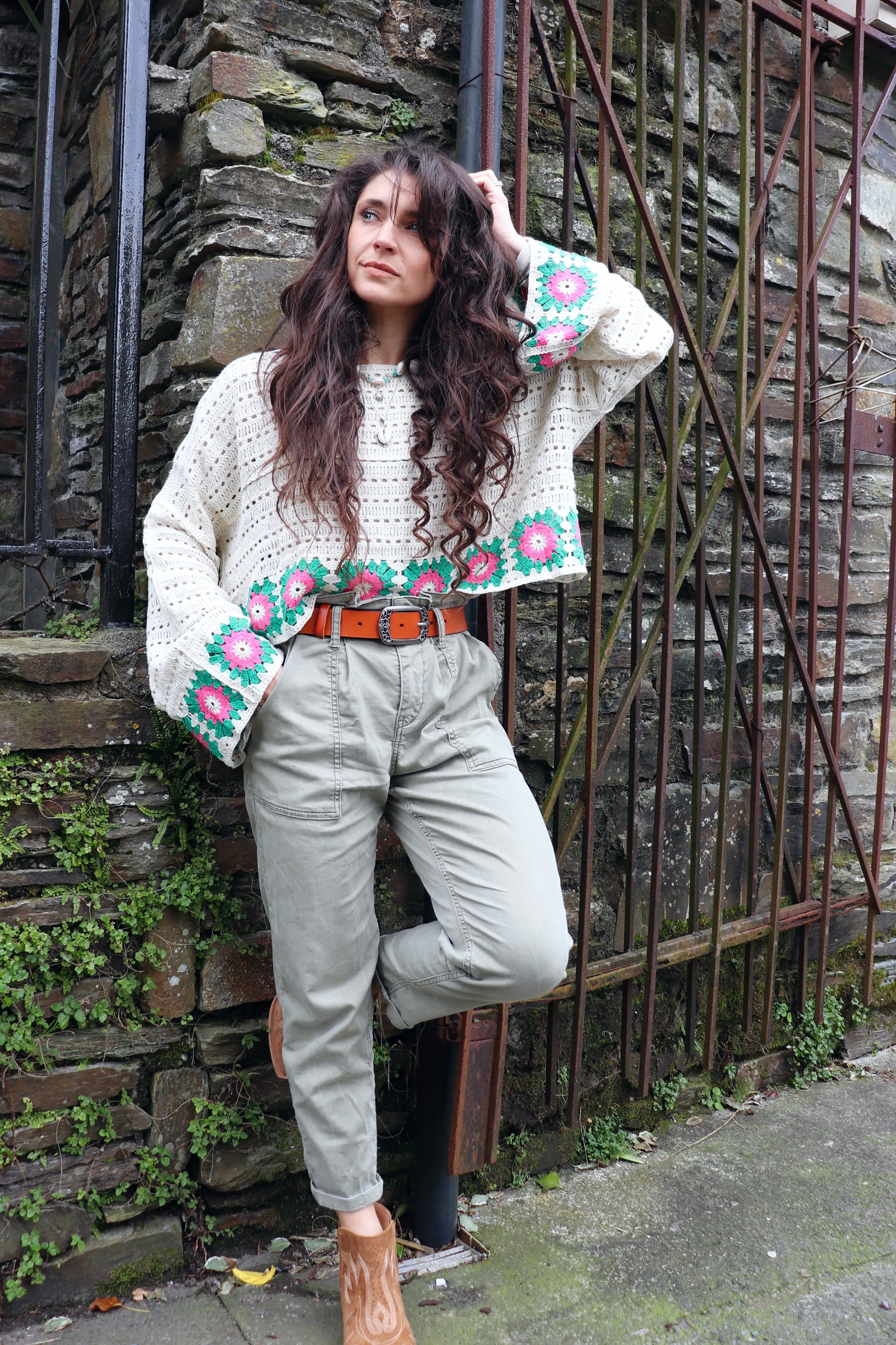 Granny square crochet top