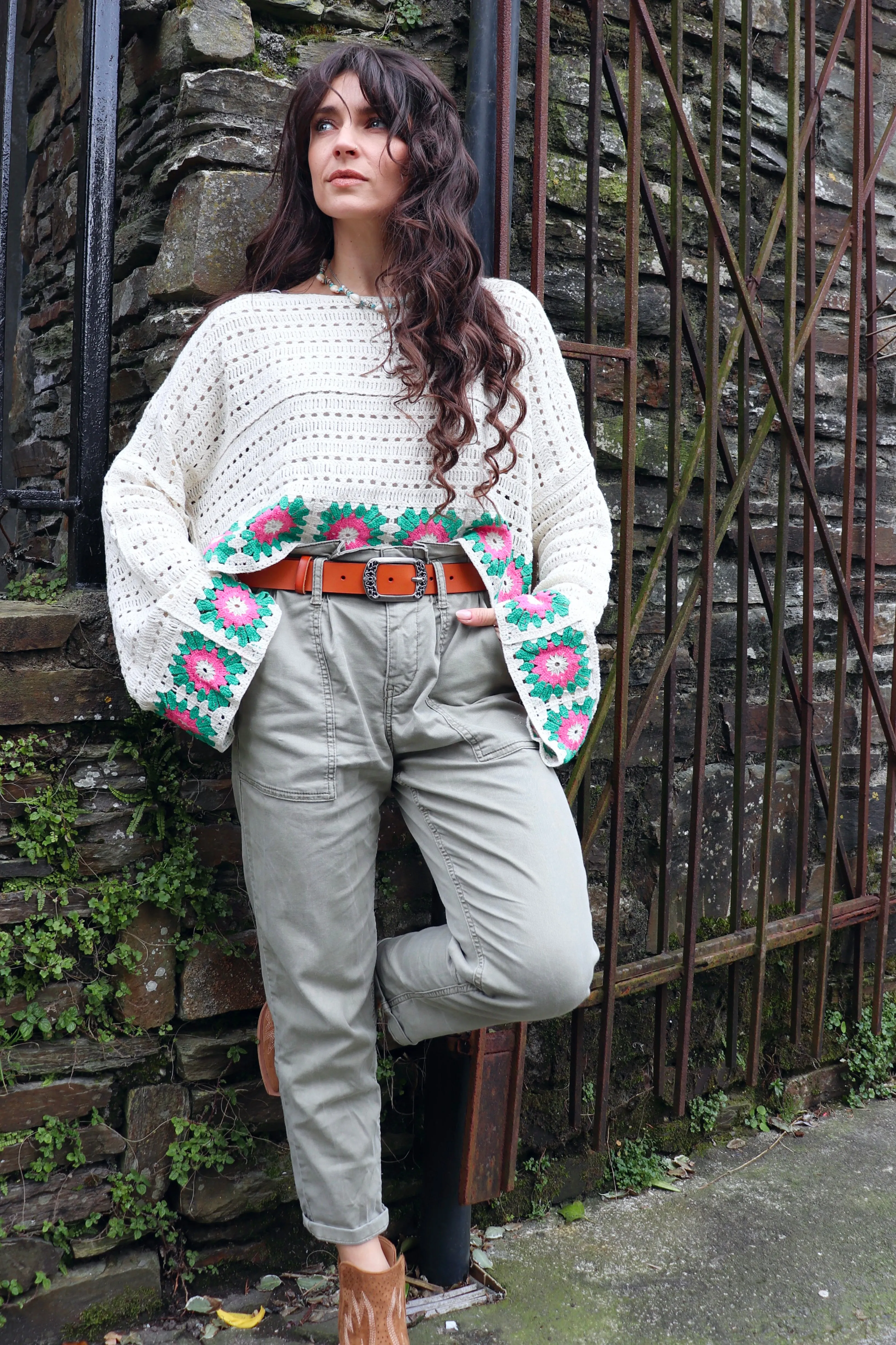 Granny square crochet top