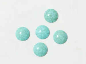 Green Designer Circular Glass Stones - 25 mm