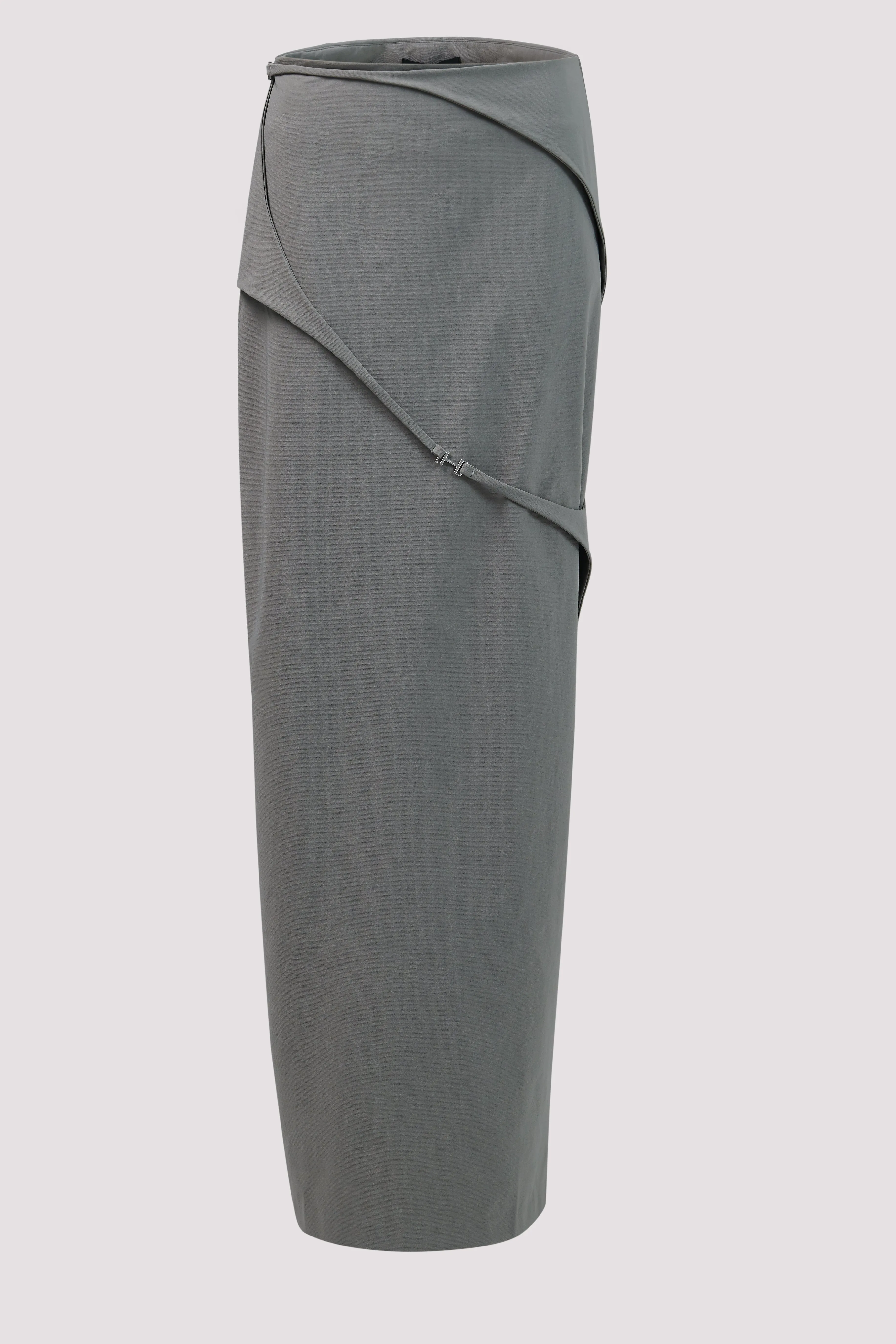 Green Strap Technical Maxi Skirt