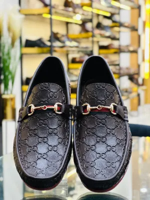 GU-CCI BROWN LOAFERS