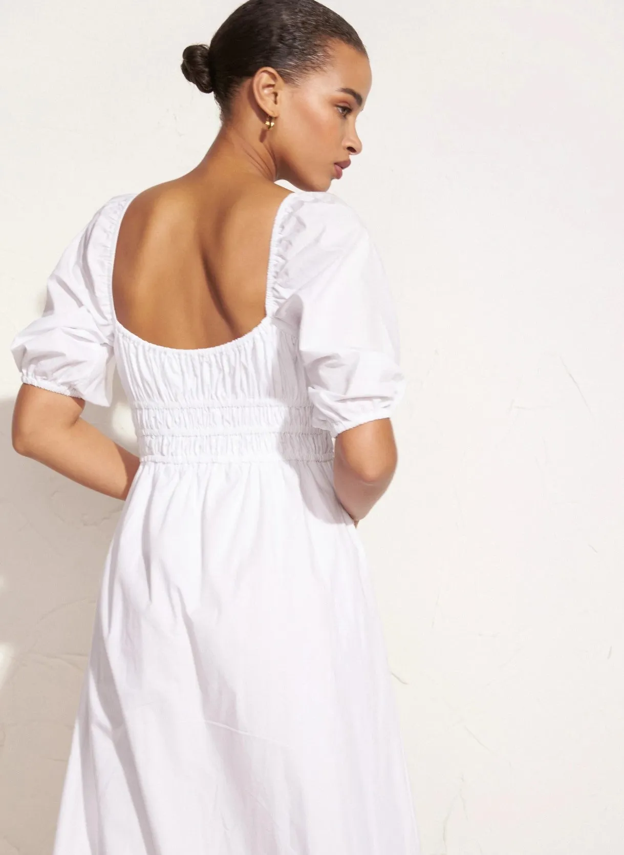 Harmonita Midi Dress (White)