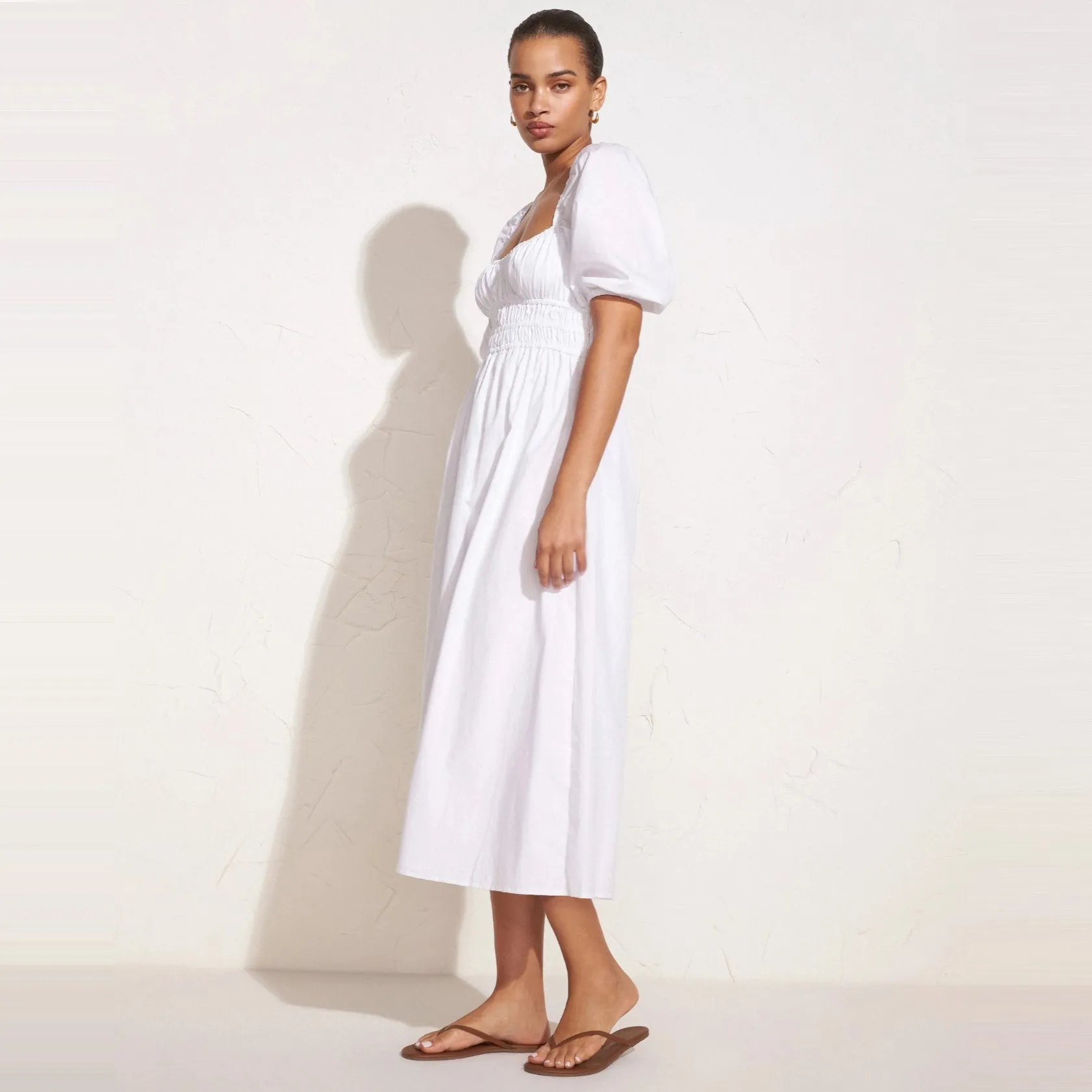 Harmonita Midi Dress (White)