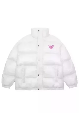 Heart Design Cotton Coat