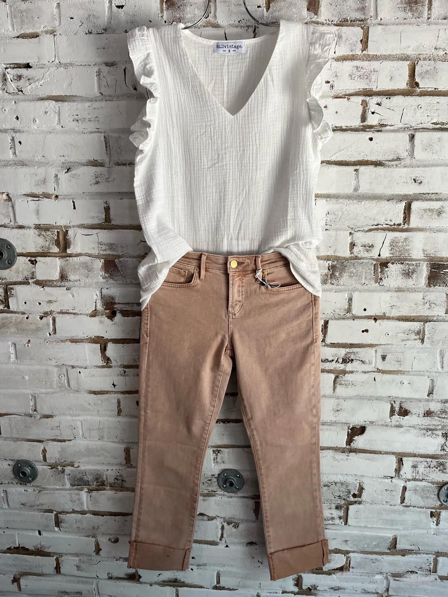 Jared Cuffed Jeans in Rose
