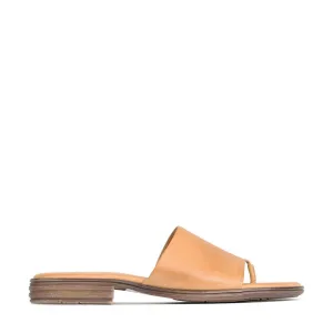 KAIA LEATHER SLIDE SANDALS
