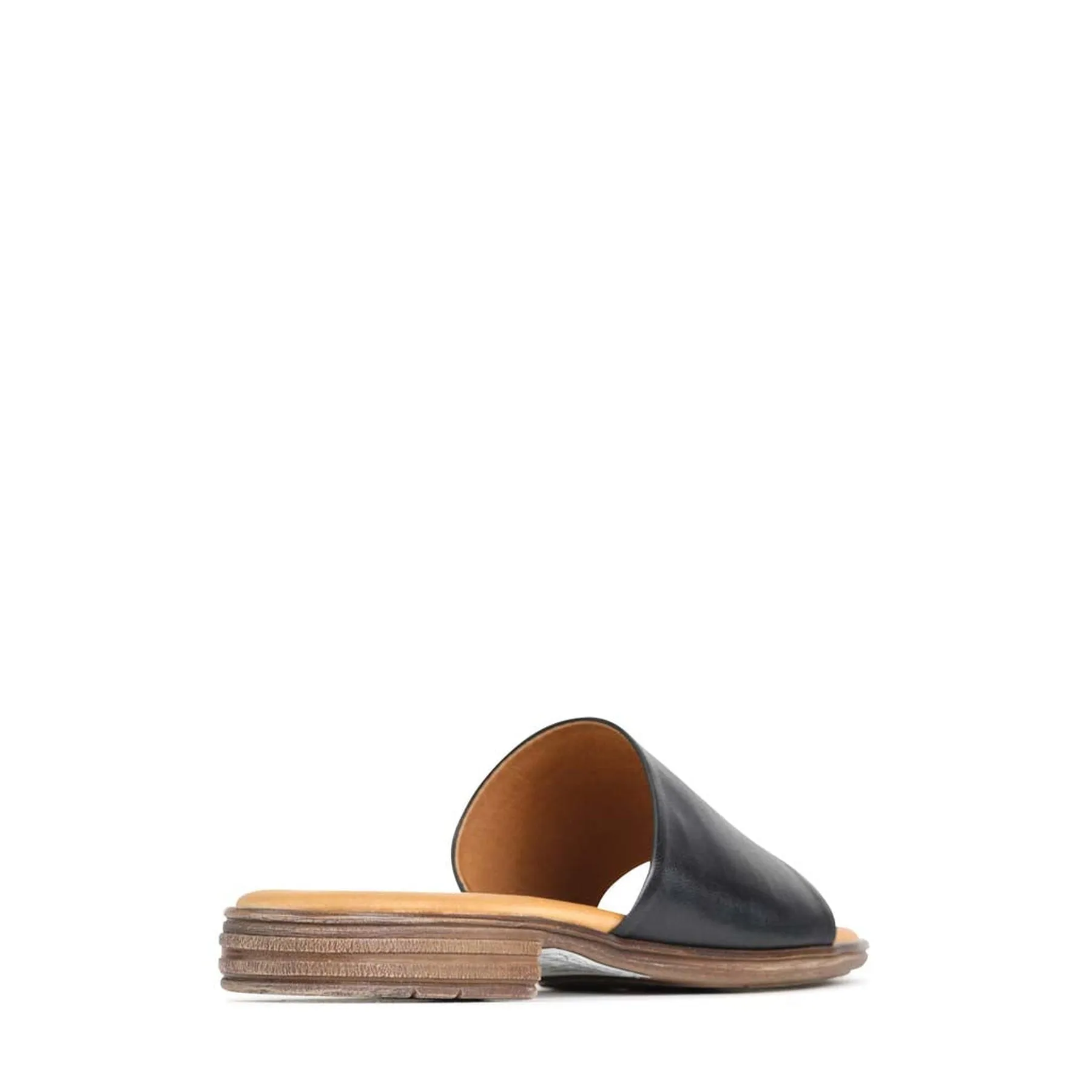 KAIA LEATHER SLIDE SANDALS