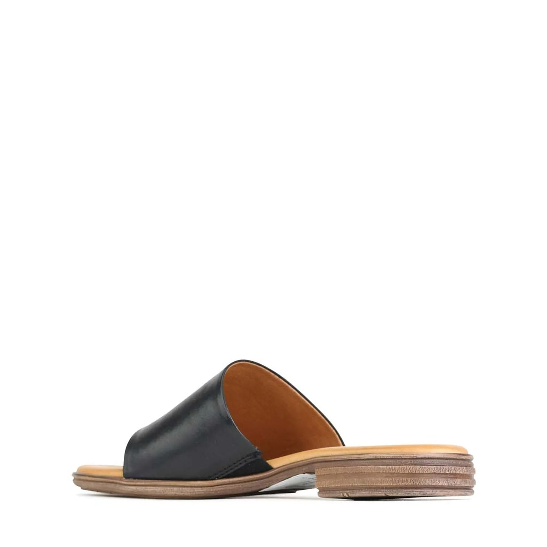 KAIA LEATHER SLIDE SANDALS
