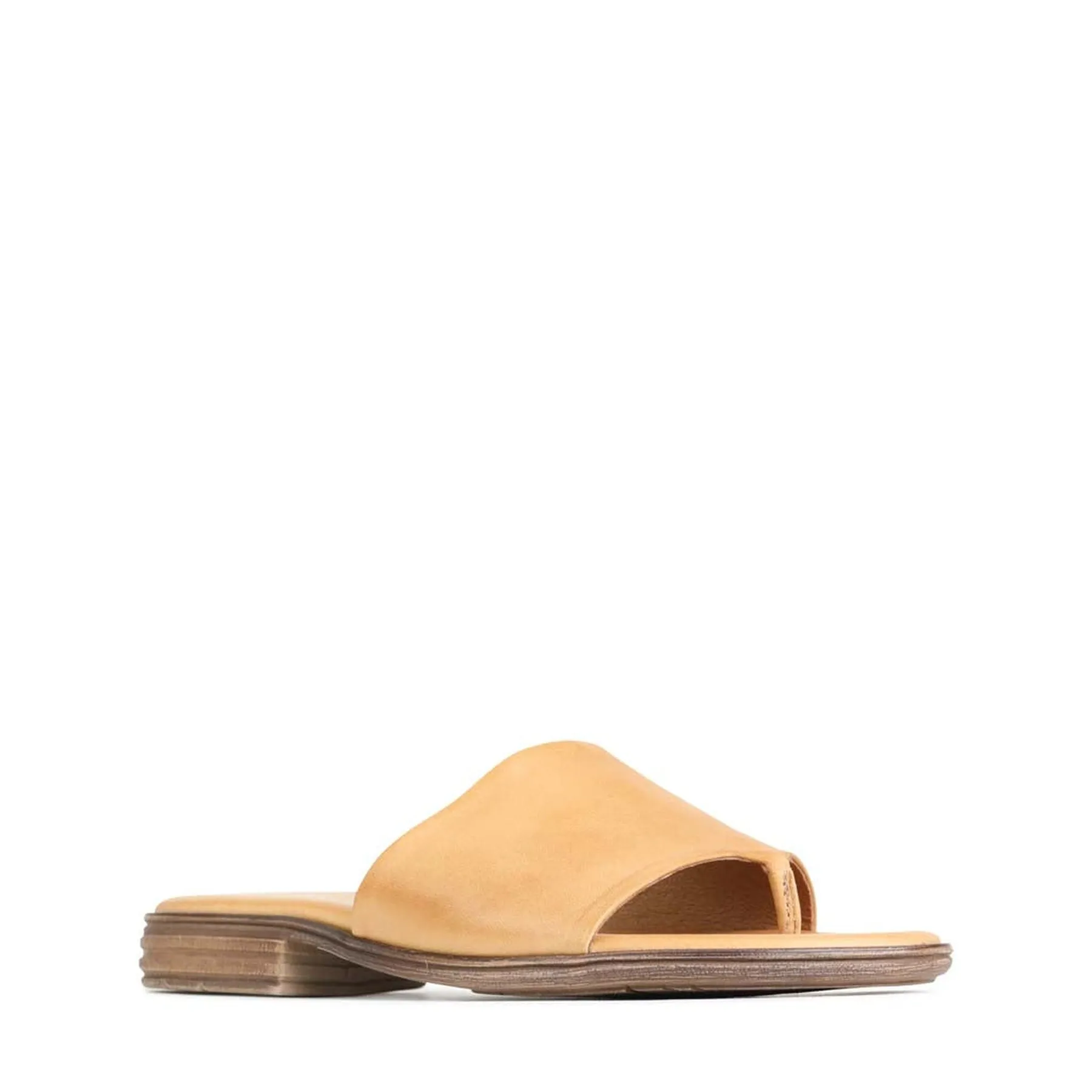 KAIA LEATHER SLIDE SANDALS