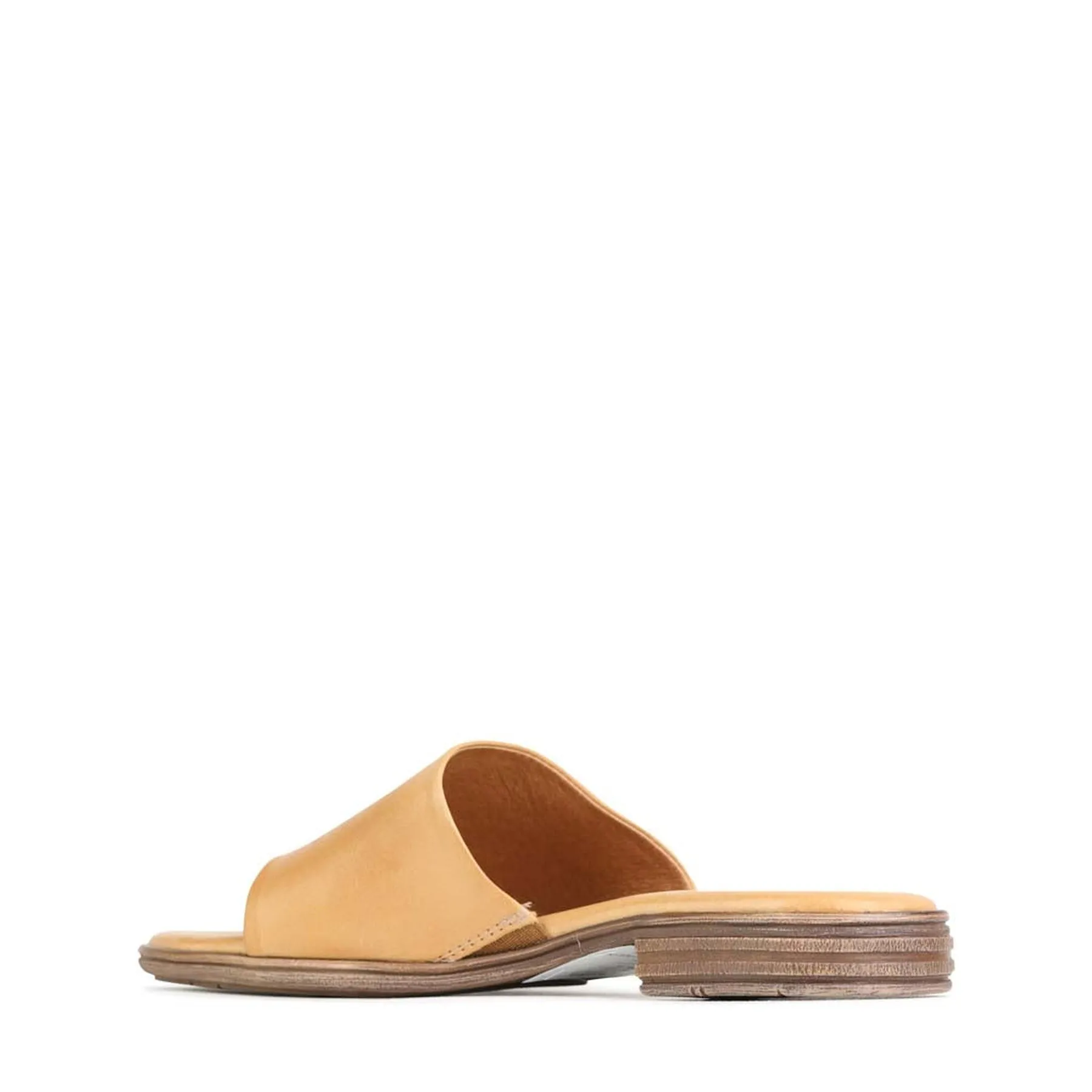 KAIA LEATHER SLIDE SANDALS