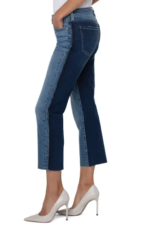 Kennedy Crop Straight Pieced with Frayed Sides