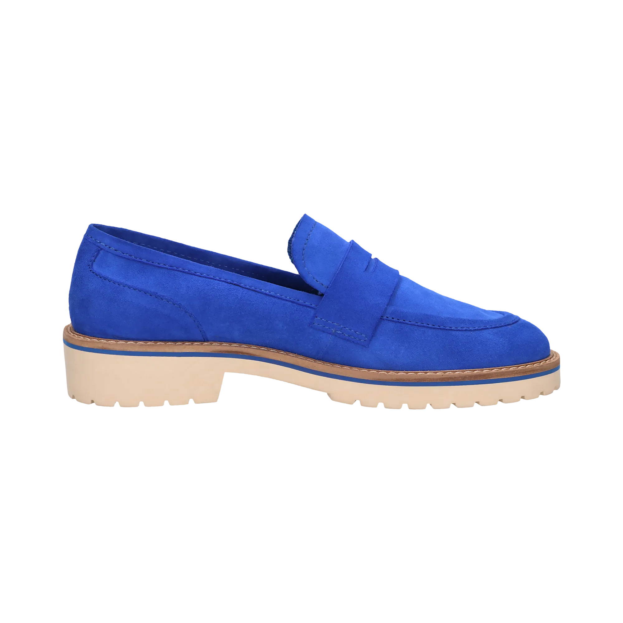 Leder Loafers blau
