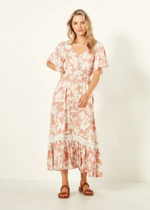 Lemon Tree Jolander Dress Nude Floral