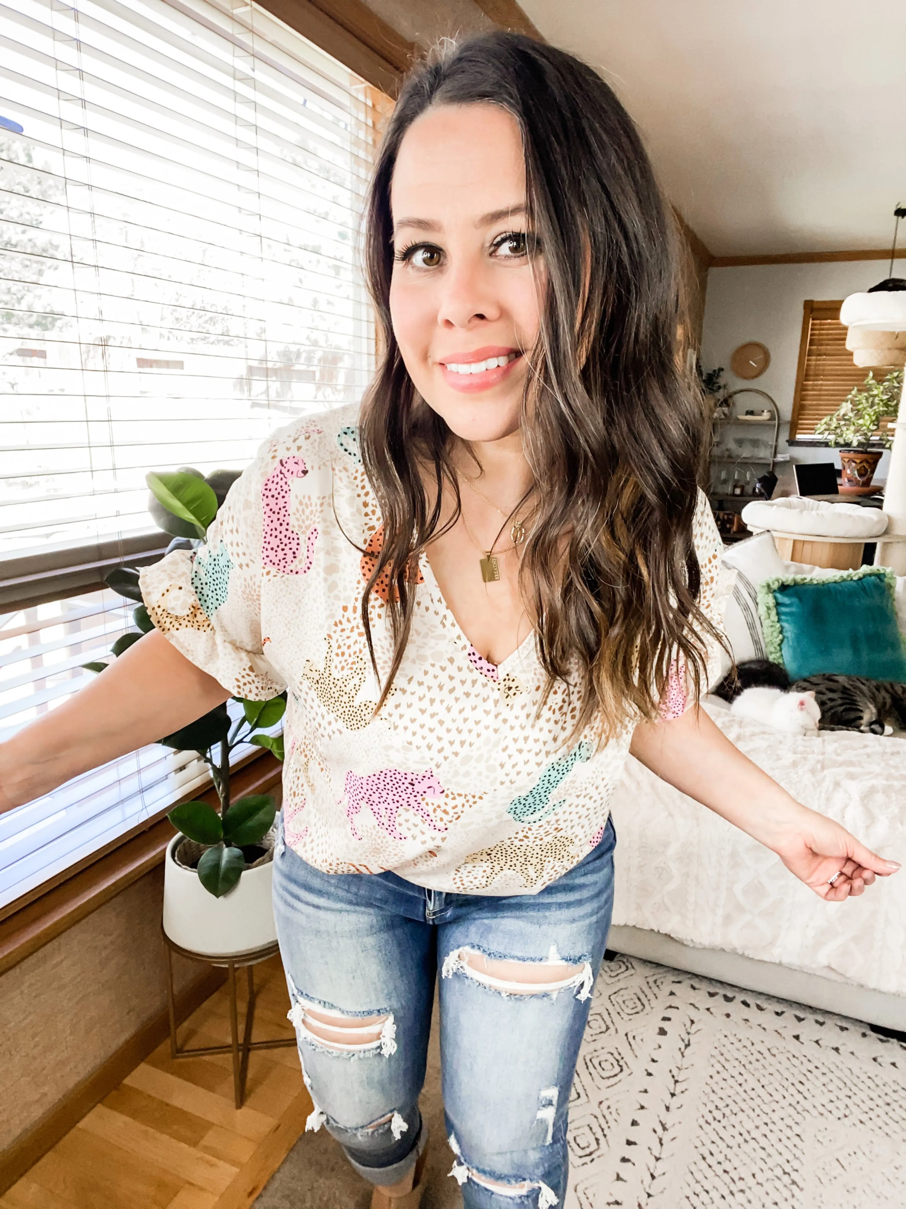 Lovely in Leopard Blouse