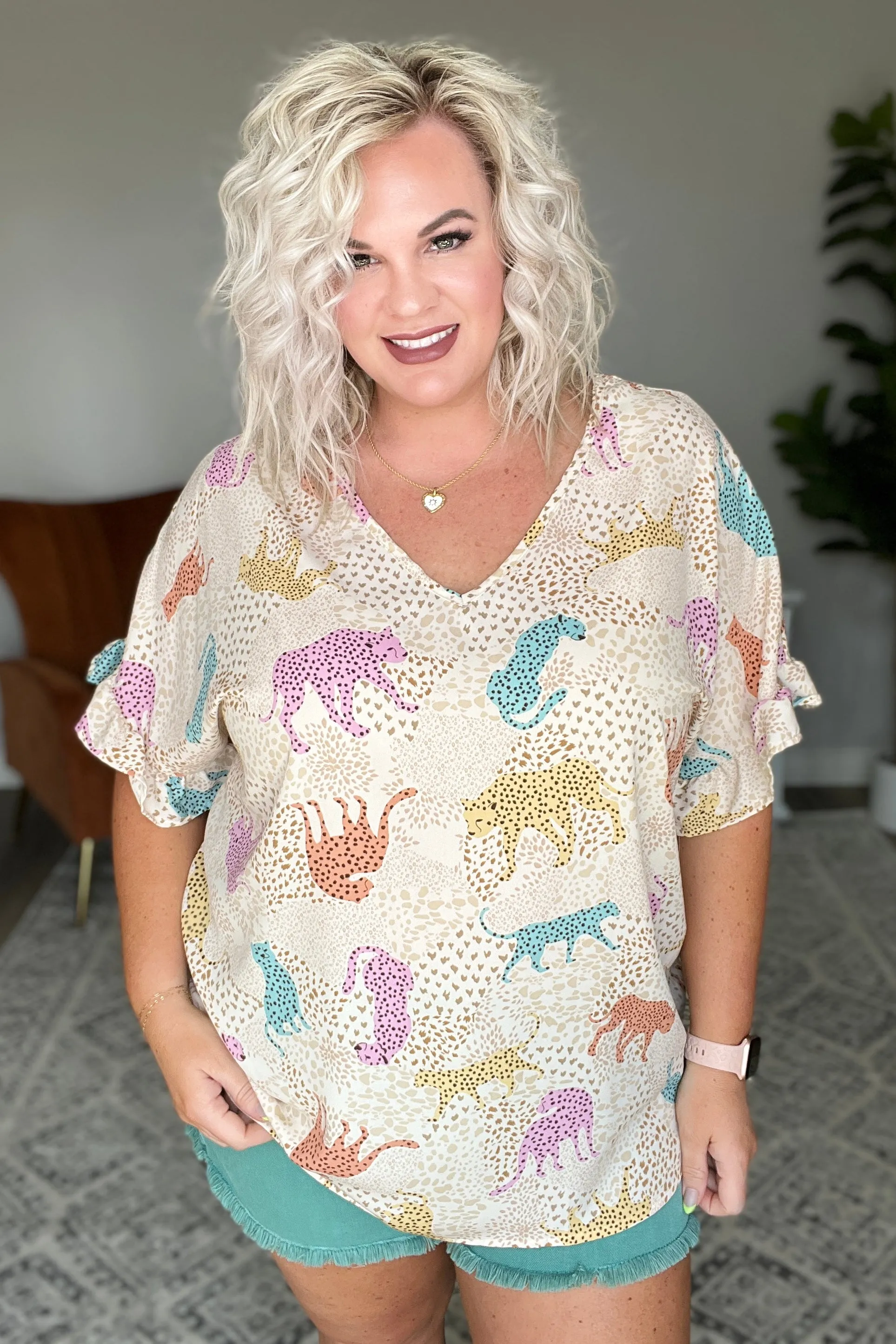 Lovely in Leopard Blouse