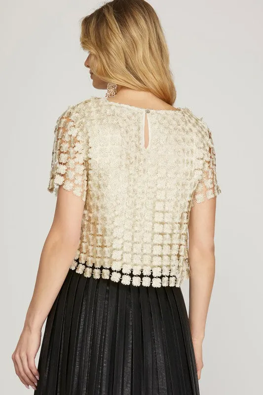Lurex Crochet Top