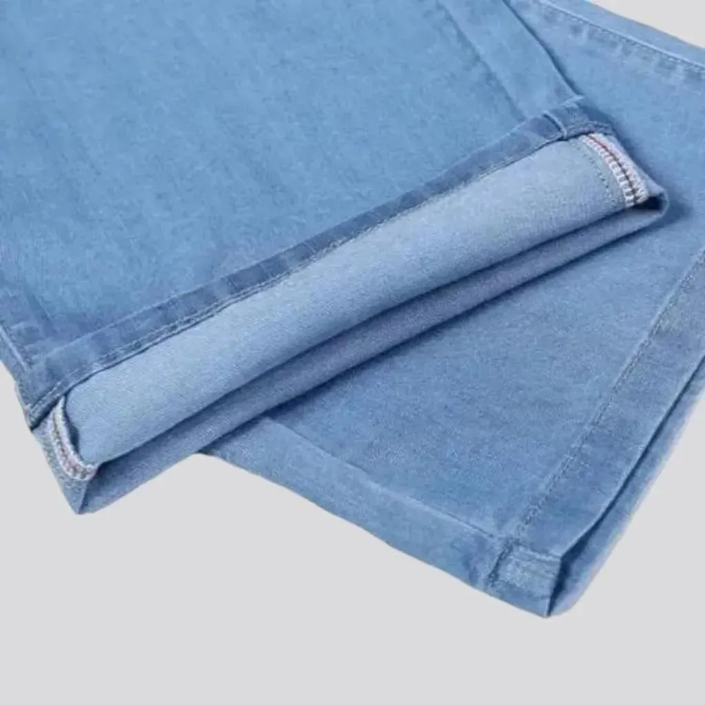 Lyocell men's high-waist jeans