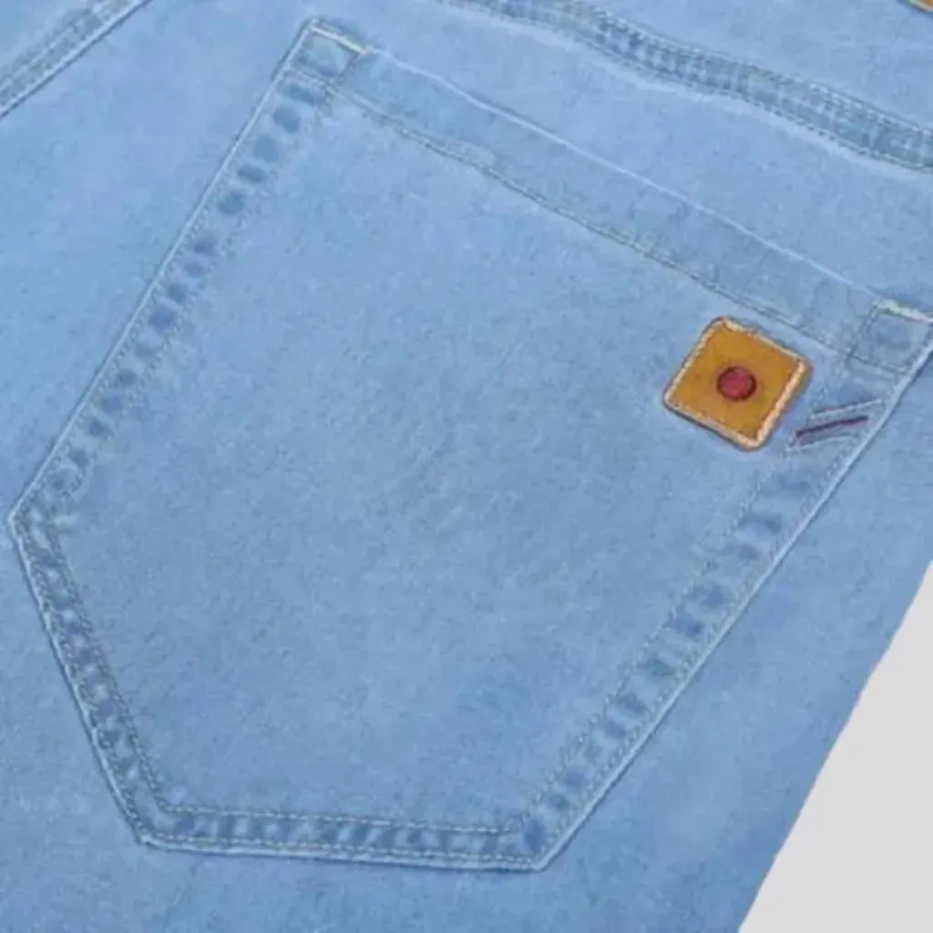 Lyocell men's high-waist jeans