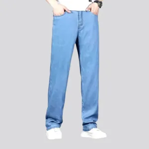 Lyocell men's high-waist jeans