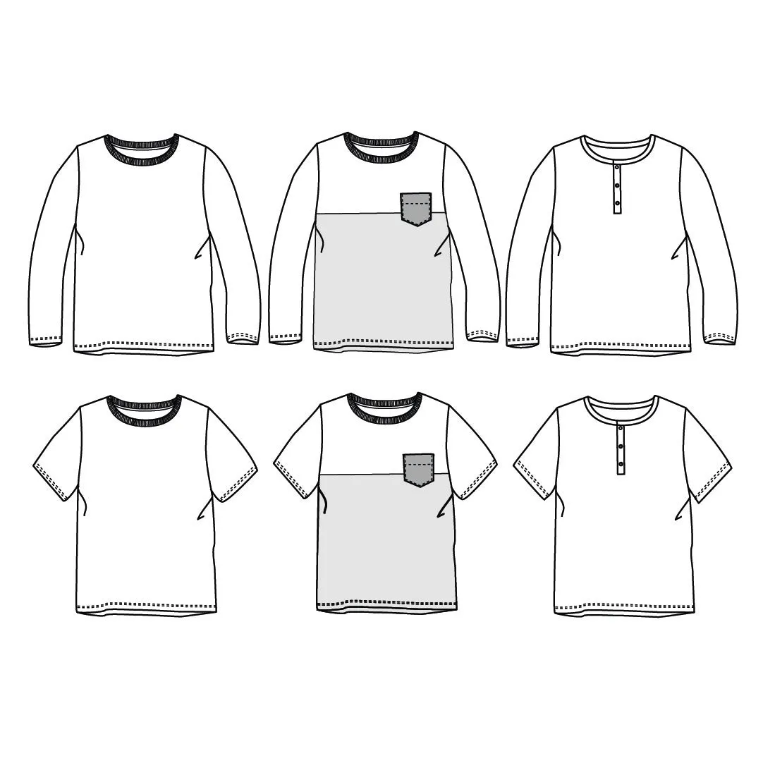 MARCEL Tee-shirts - Unisex 3-12Y - PDF Sewing Pattern