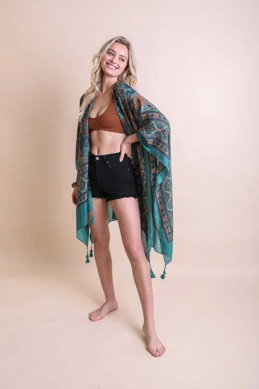 Moroccan Tassel Boho Kimono