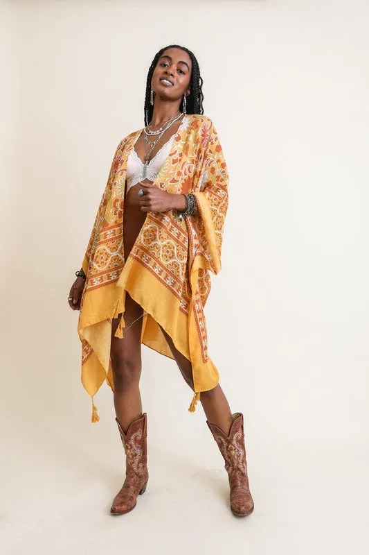 Moroccan Tassel Boho Kimono
