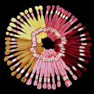 Multicolour  5 Shades Hand Embroidery Stranded Cotton Threads-1 Box