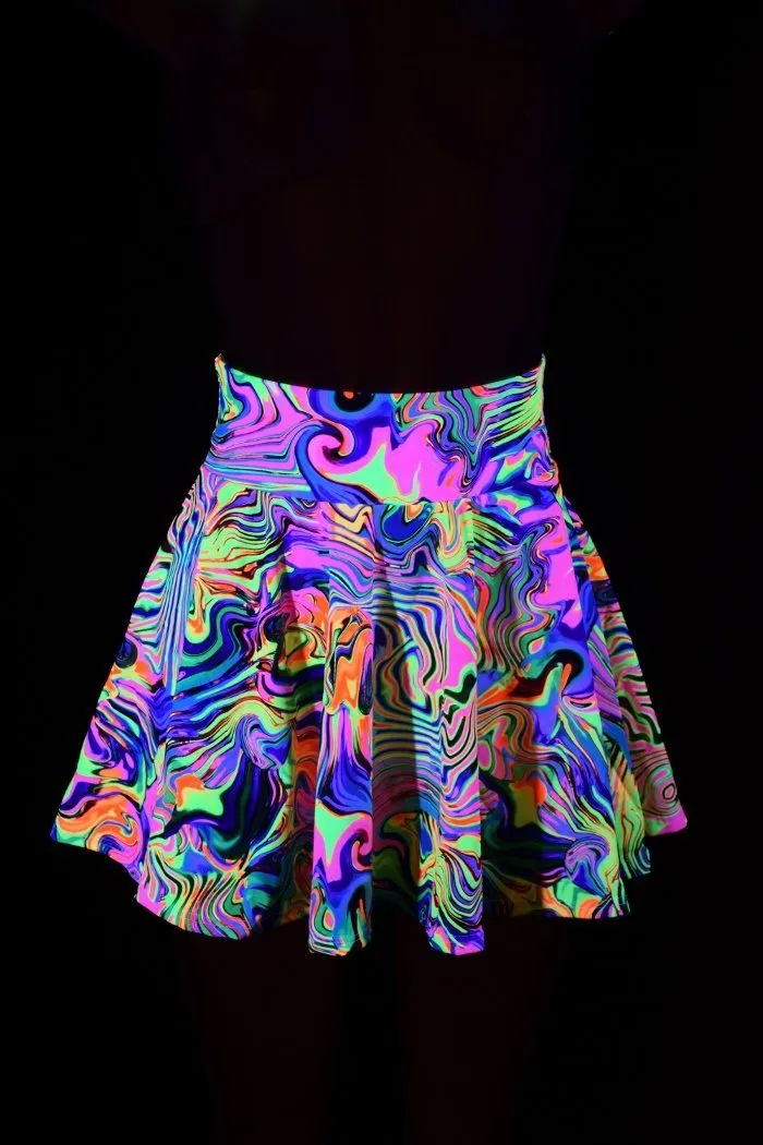 Neon Flux Mini Rave Skirt