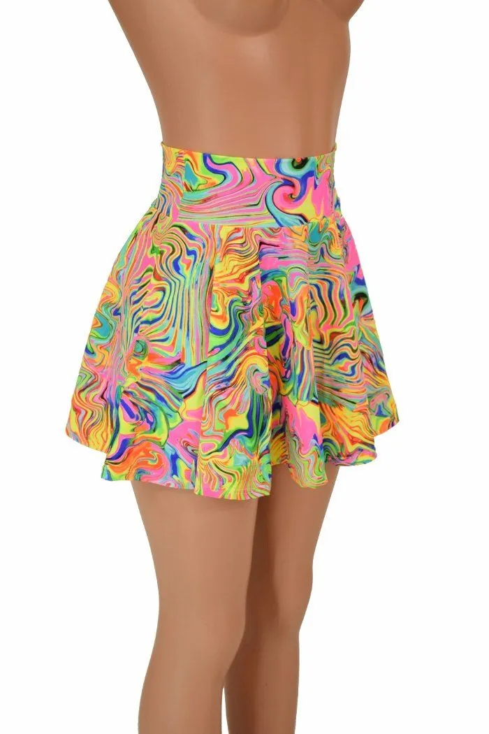 Neon Flux Mini Rave Skirt