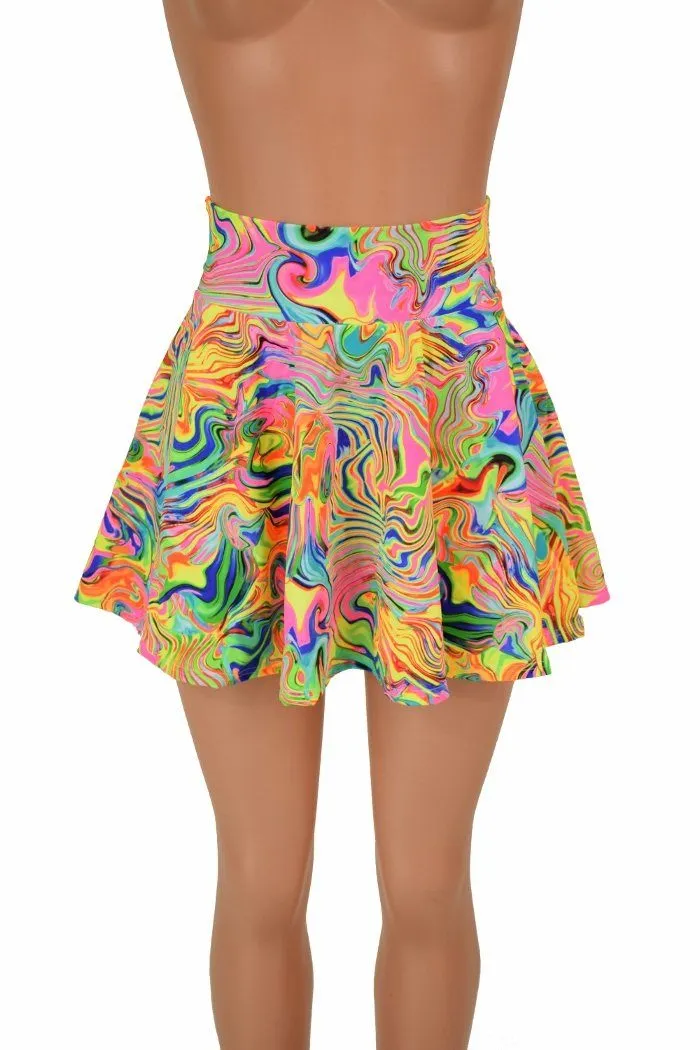 Neon Flux Mini Rave Skirt