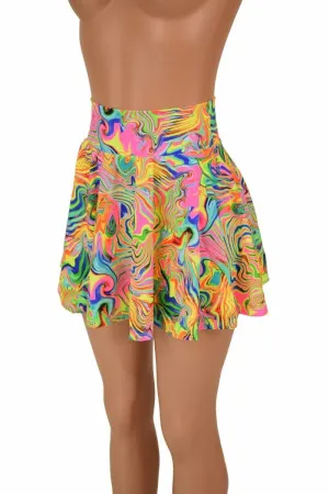 Neon Flux Mini Rave Skirt