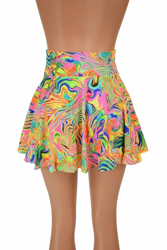 Neon Flux Mini Rave Skirt