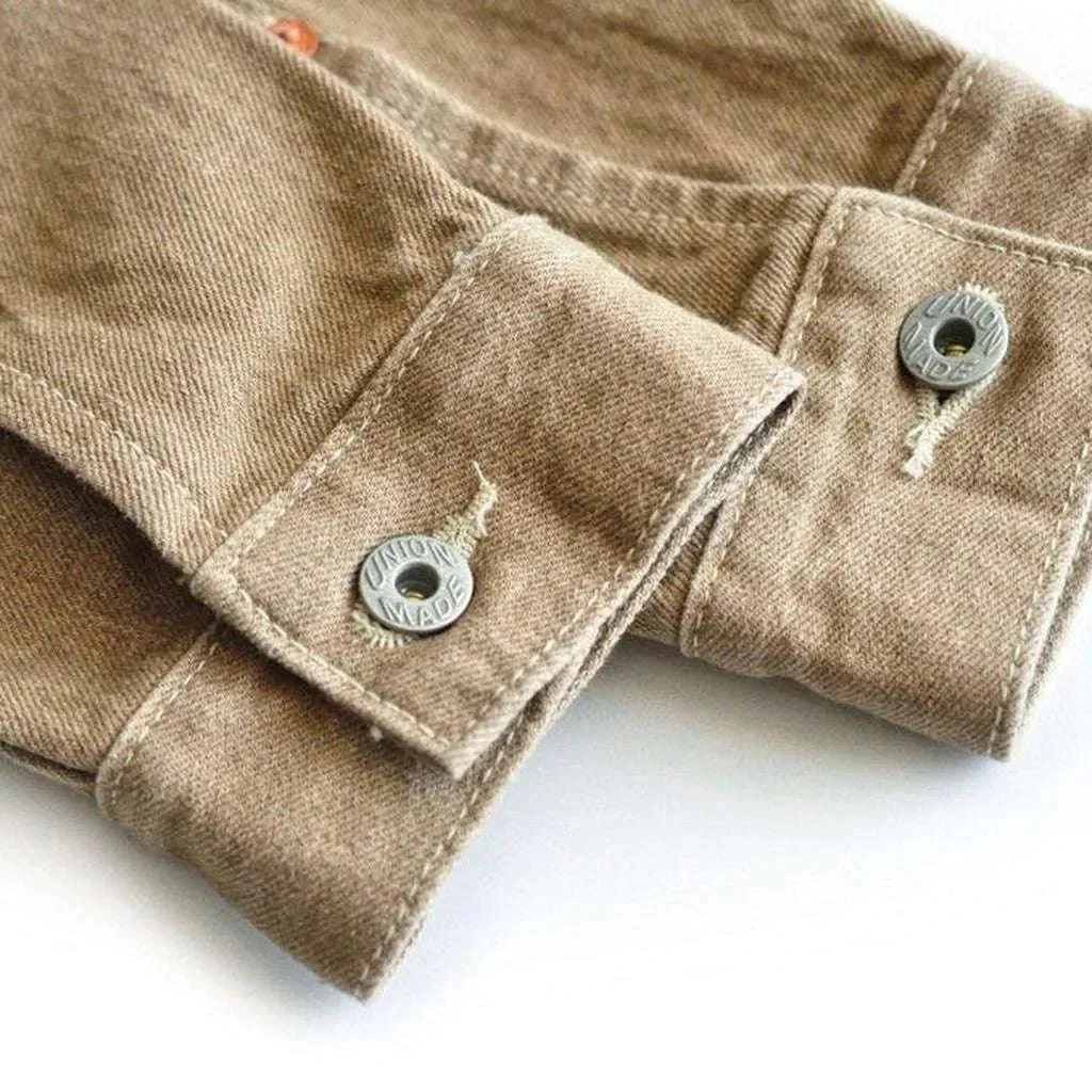 Premium sand color jeans jacket
