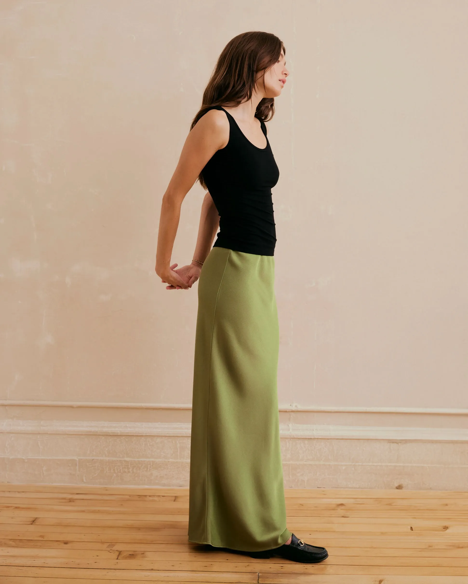 PUDDLE SKIRT / MATCHA