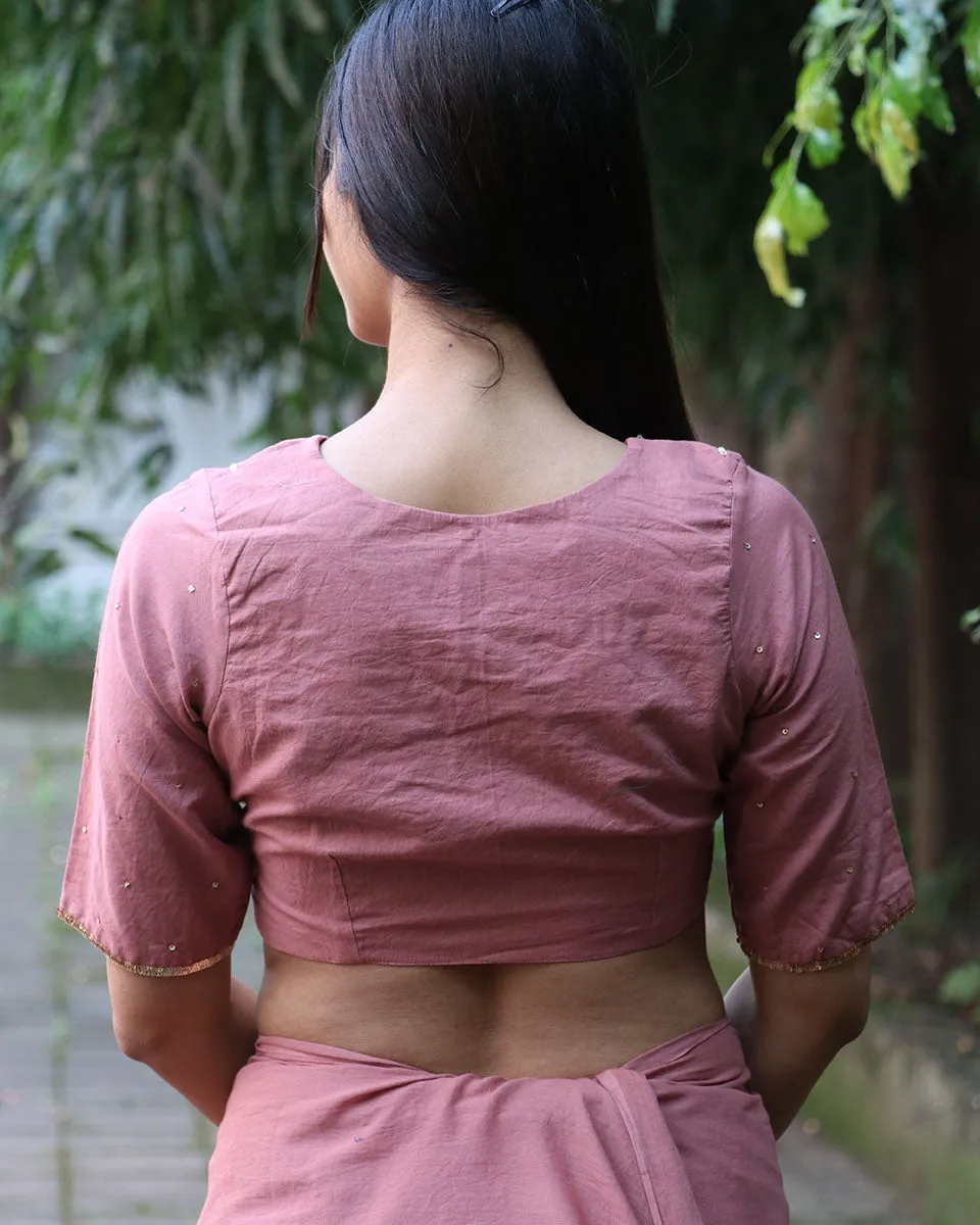 Rosewood Mulmul Cotton Blouse - Jugnoo