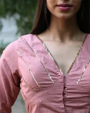 Rosewood Mulmul Cotton Blouse - Jugnoo