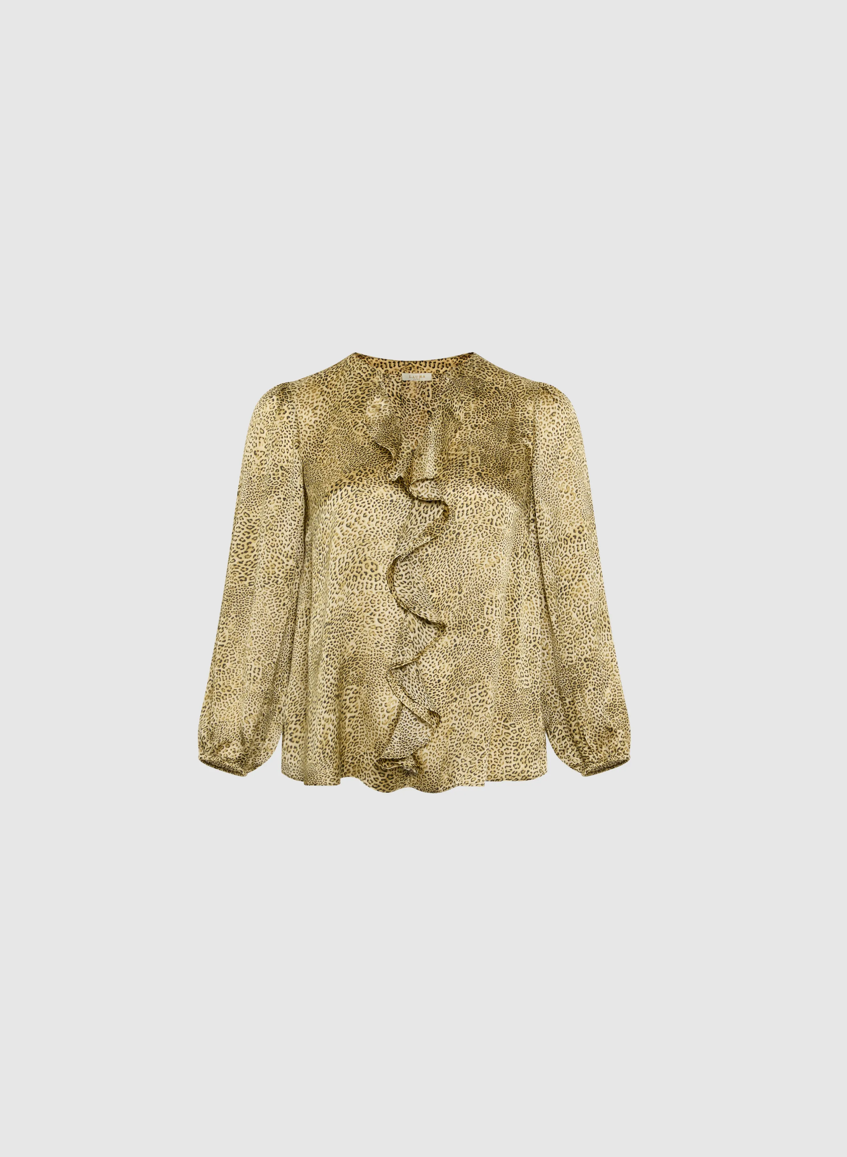 Ruffle Trim Popover Blouse