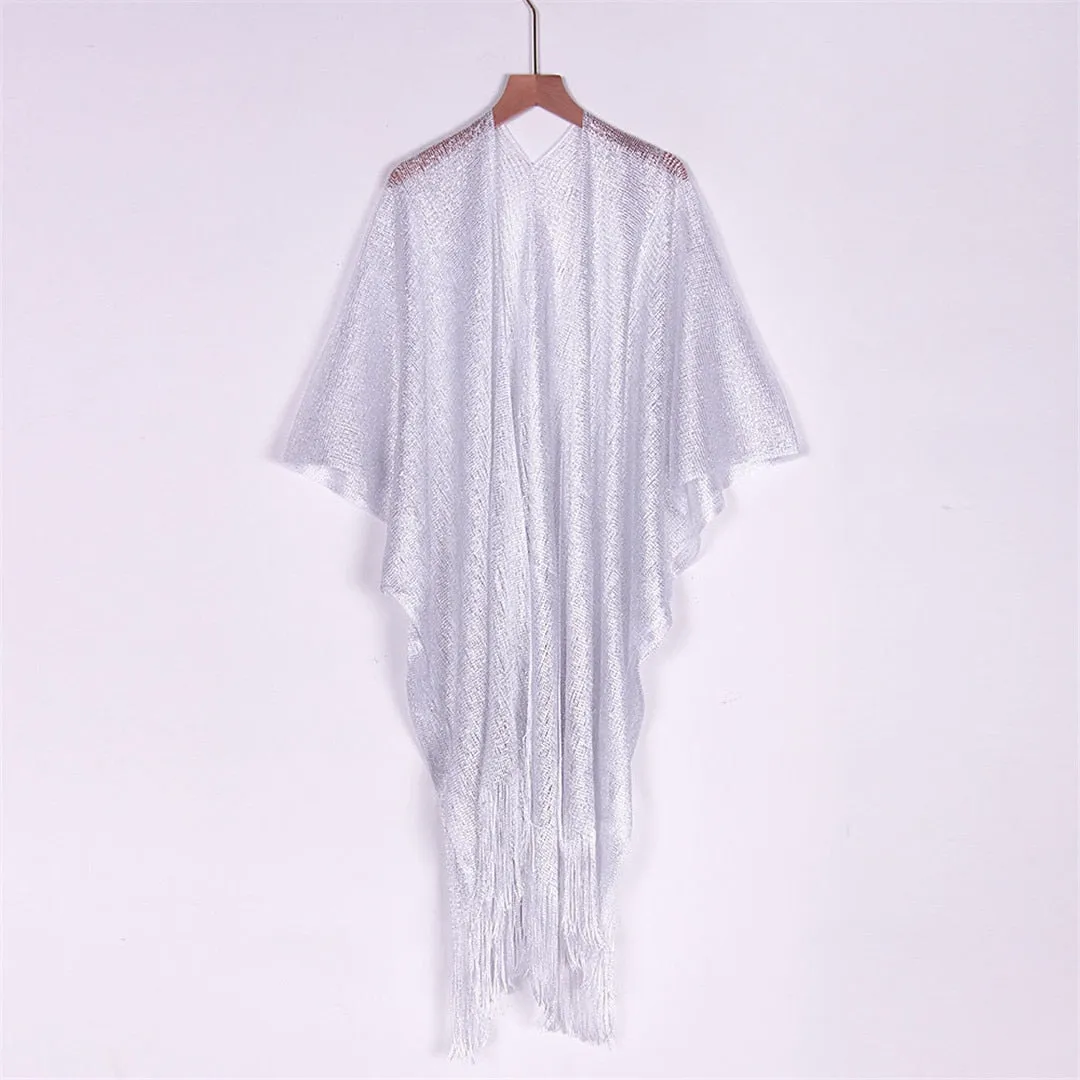Sheer Knitted Boho Tunic Cover Up