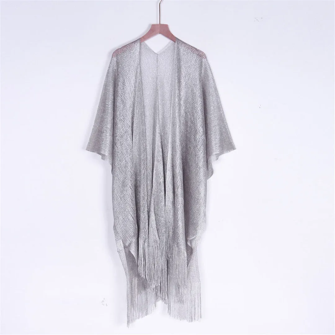 Sheer Knitted Boho Tunic Cover Up