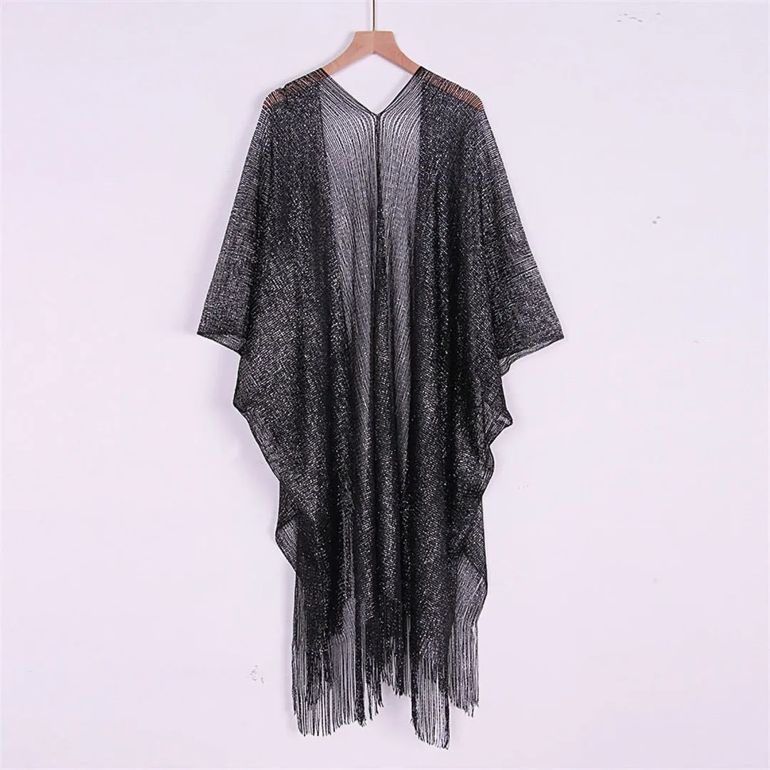 Sheer Knitted Boho Tunic Cover Up