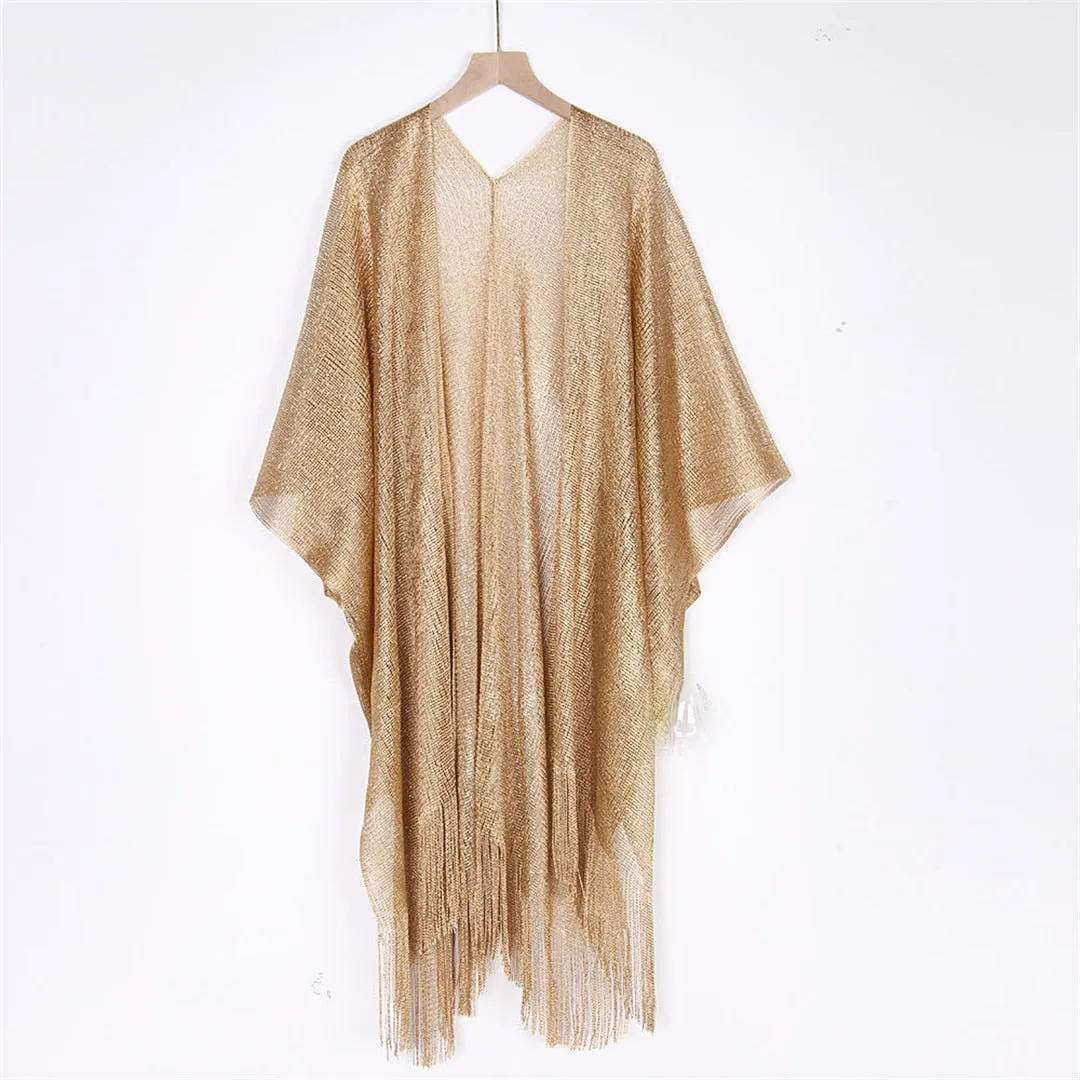Sheer Knitted Boho Tunic Cover Up
