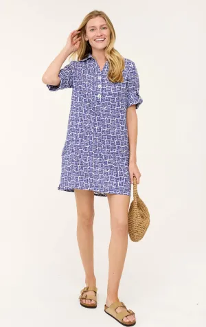 Sophia Dress - Skipper Blue Bow