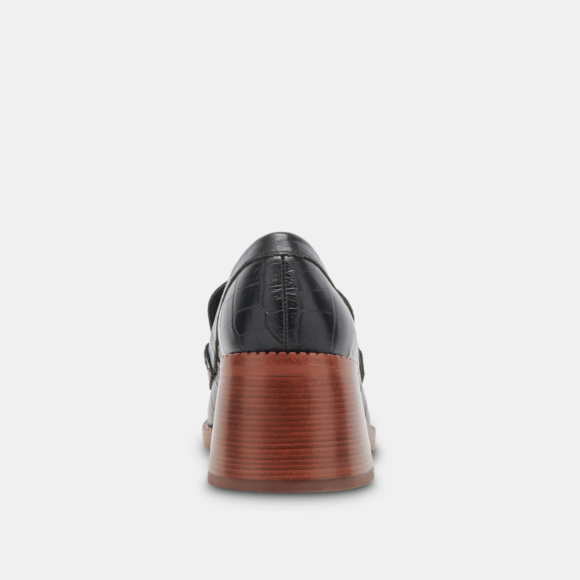 TALIE LOAFERS NOIR EMBOSSED LEATHER - re:vita