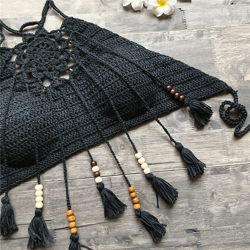 Tassel Crochet Crop / Bikini Top