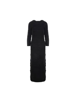 Textured Tweed Maxi Dress